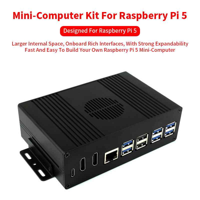 Raspberry Pi 5 8Gb Kit - مجموعة كمبيوتر صغير الكل في واحد