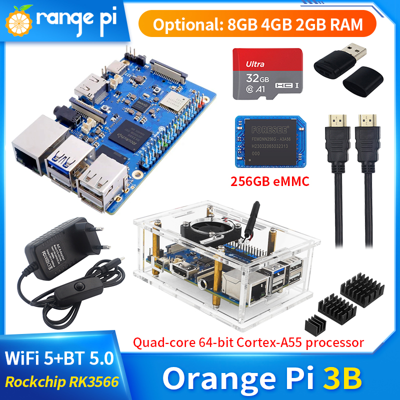 Khadas Vim4 8Gb - Orange Pi-Ram كمبيوتر لوحي واحد ،