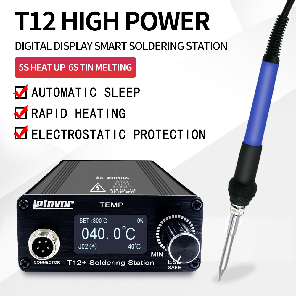 Soldering Station T12 Oled - T12 + محطة لحام سبيكة لحام