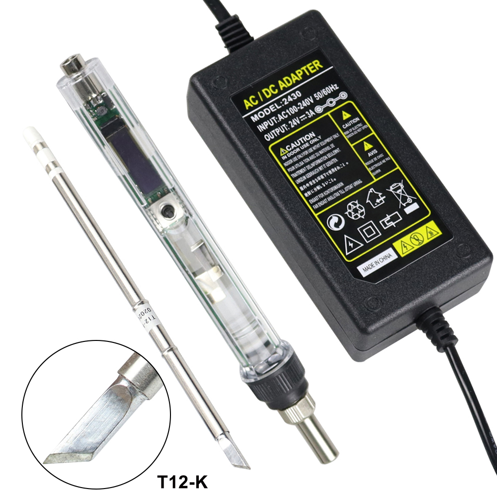 T12 سبيكة لحام كهربائي عدة تيا - مراجعة Soldering Station T12 Oled وسعره