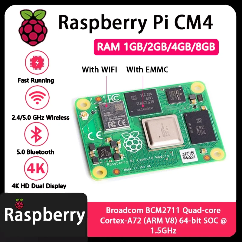 وحدة معالجة راسبيري باي CM4 بذ - مراجعة Raspberry Pi Compute Module 4 8Gb 32Gb وسعره