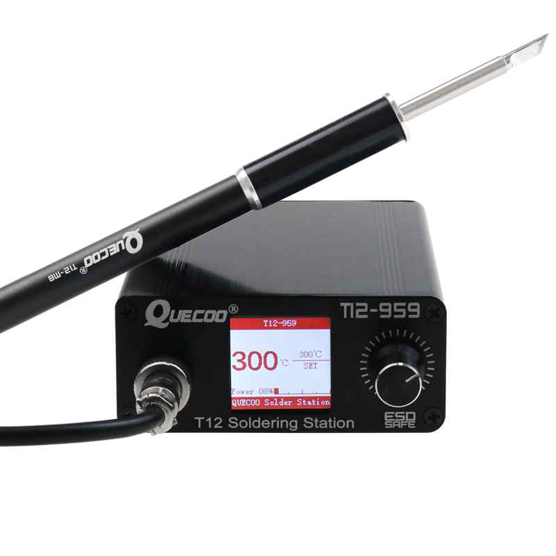 محطة لحام T12-959 V5.1 مع شاشة - مراجعة Soldering Station T12 Oled وسعره