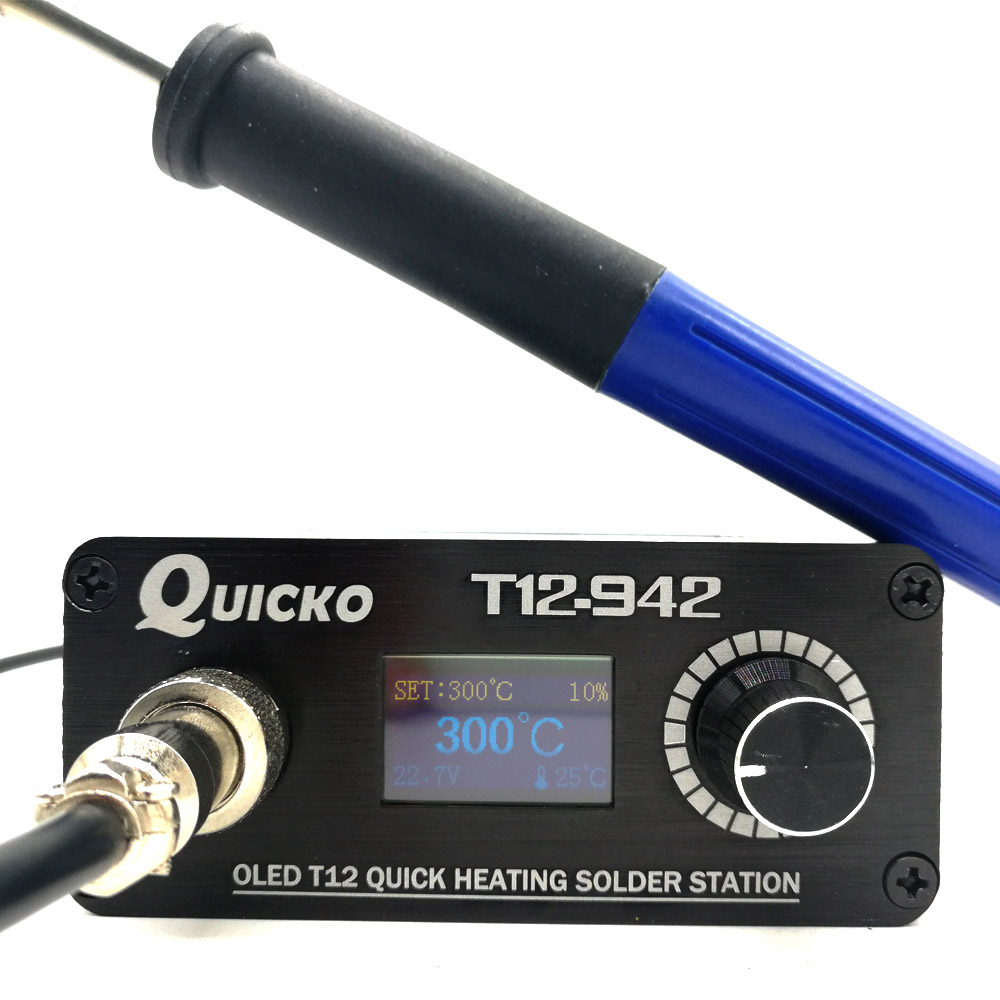 QUICKO MINI T12 STC OLED محطة  - مراجعة Soldering Station T12 Oled وسعره