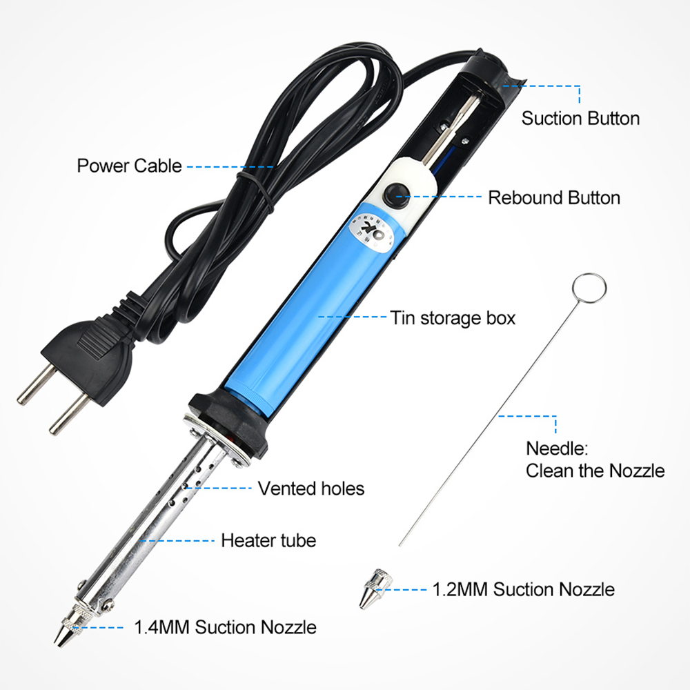 مجموعة أدوات مسدس شفط لحام كهر - مراجعة Desoldering Gun Vacuum Electric وسعره